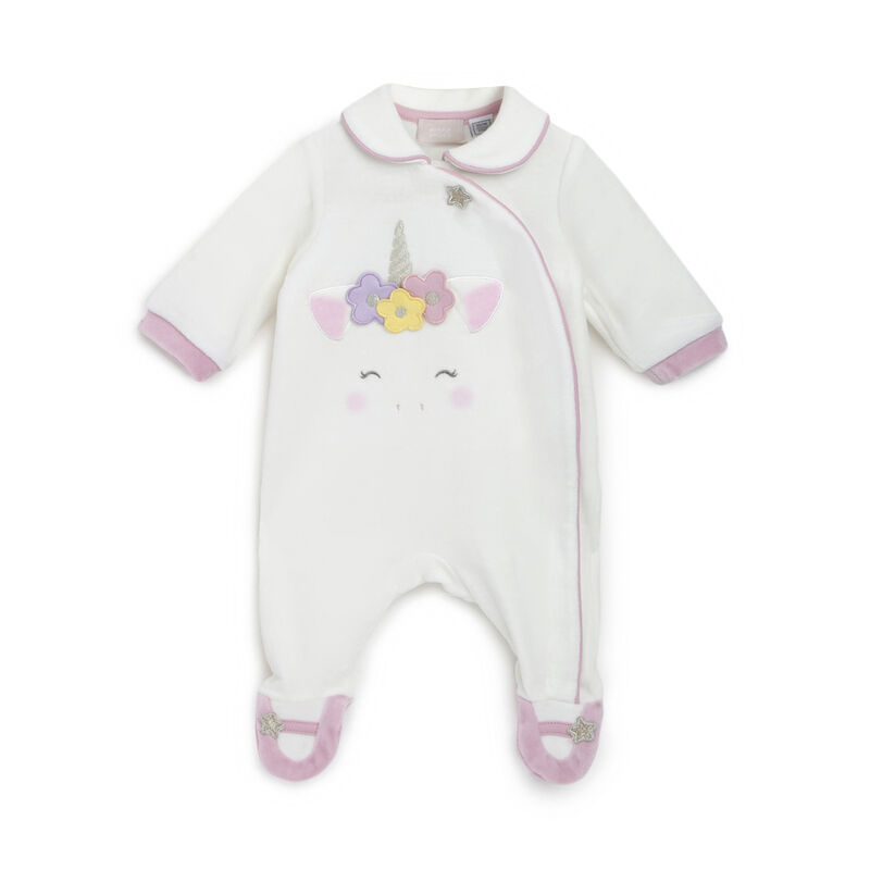 Girls Bronze Embellished Front Opening Babysuit image number 0